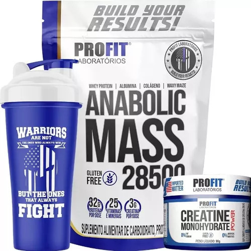 Combo Mass Gainer Profit + Creatina 90 Gr + Vaso Mezclador