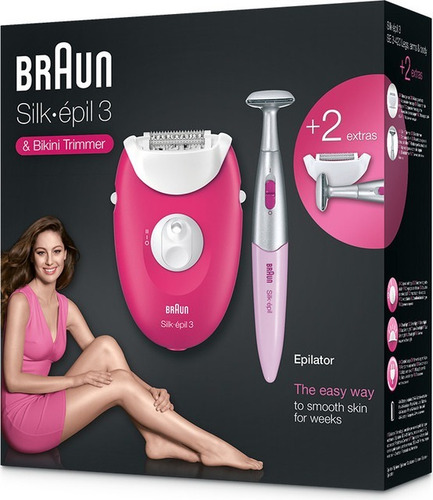 Depiladora Silk-épil 3 Braun Se 3-420 Color Rosa