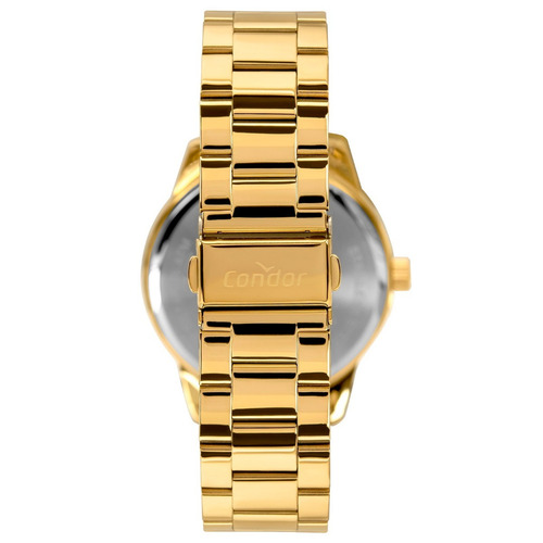 Relógio Masculino Dourado Condor Classic Luxo Original 5 Atm