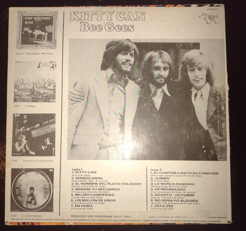 Bee Gees /kitty Can En Disco De Vinilo!!!!! (Usado)