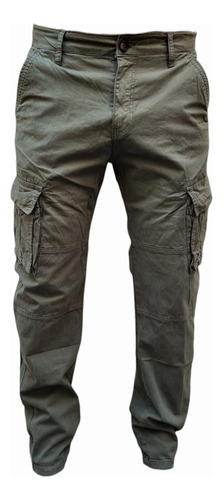 Pantalon Cargo Elastizado  Semi Slim Bilsillo  Vestirmas 