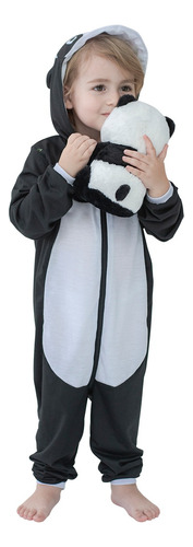 Pijama Infantil Macacão Kigurumi Fantasia Urso Pand Parmalat