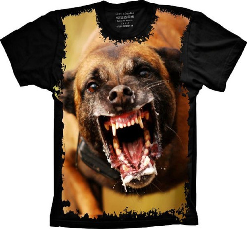 Camiseta Plus Size Chachorro - Cão Raivoso - Animais