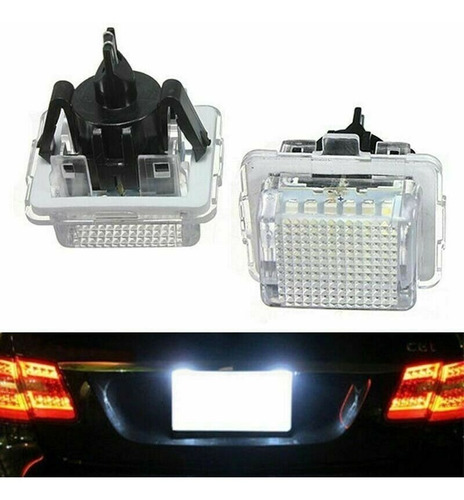 Set 2 Lamparas Luz Led 6k Placa Mercedes Benz W204 W212 W221