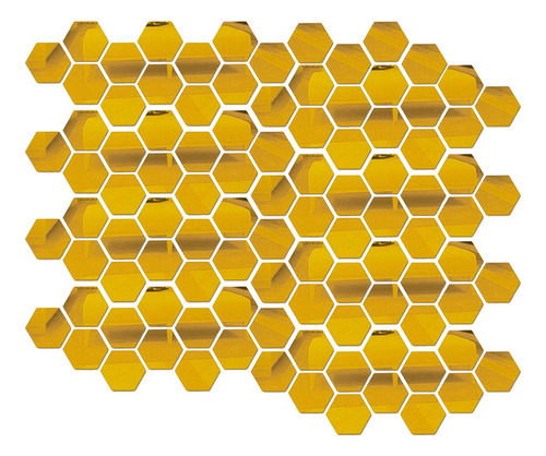 Para Juego De Pegatinas De 100 Piezas De Espejo Hexagonal
