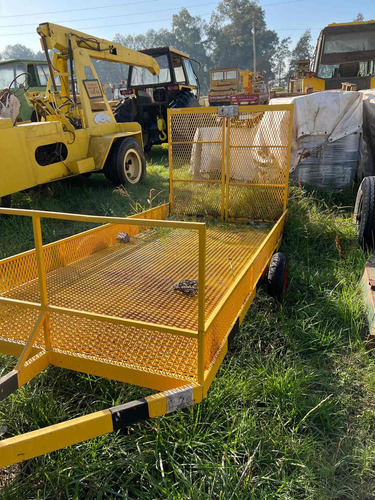 Carreton Trailer De Tiro Minicargadora Miniretro Autoelevado