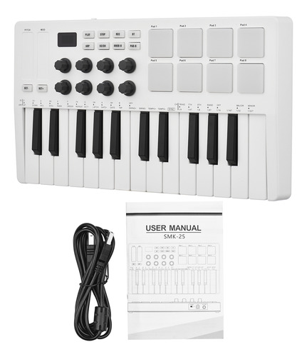 Teclado Controlador Midi Mini Usb Velocity De 25 Teclas