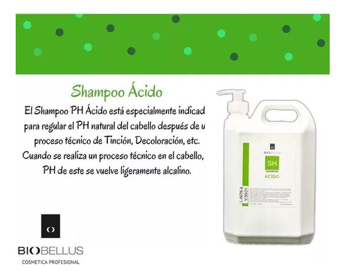 Shampoo Ácido Kit 6 - Biobellus 1900ml - Con Bomba