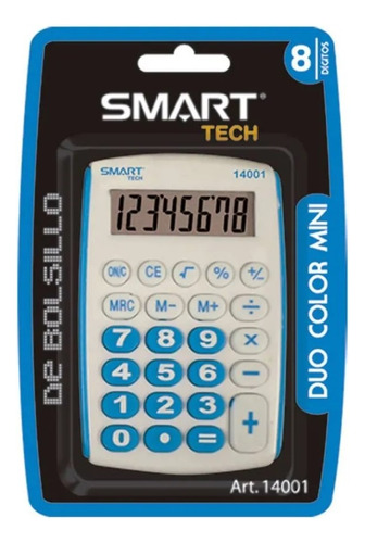 Calculadora Basica Smartech De Bolsillo 8 Digitos