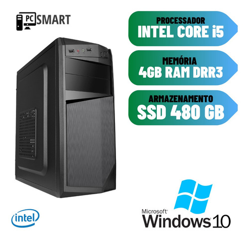 Imagem 1 de 2 de Cpu Computador Desktop I5 4gb Ssd 480 Win10 Hdmi Dvd Star !