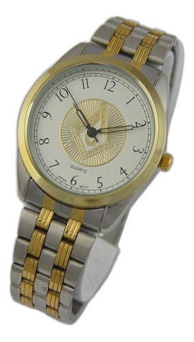 Reloj De Pulsera Masónico Plegable Cuadrado Y Brújula - [oro