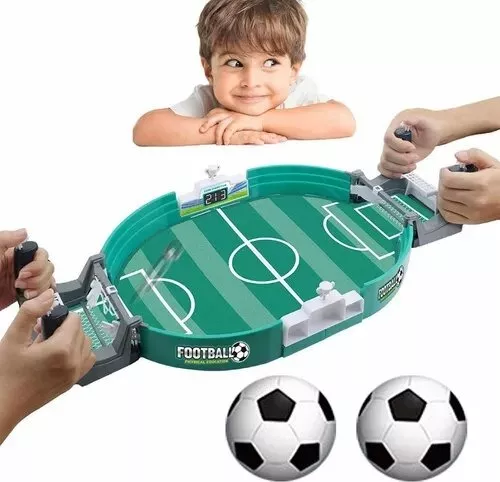 CAINCAY Mini juego de futbolín interactivo, mesa de fútbol interactivo,  juego de fútbol para 3 niños y adultos : : Juguetes y juegos