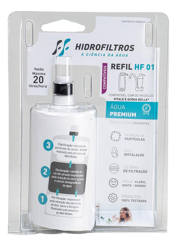 Kit 3 Refil Vela Filtro Lorenzetti Acqua Bella Vitale Rv-01