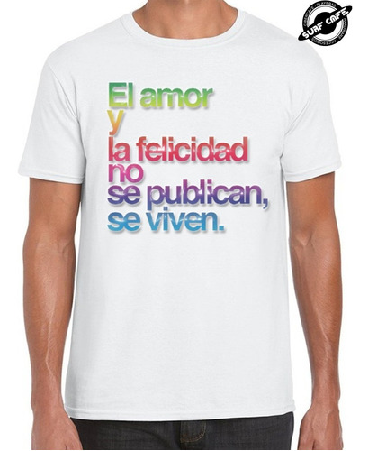 Playera Blanca Con Sublimado De Textos Motivantes De Color