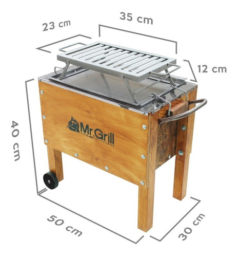 Mr. Grill-caja China Chica Mixta+ Parrilla + Utensilios