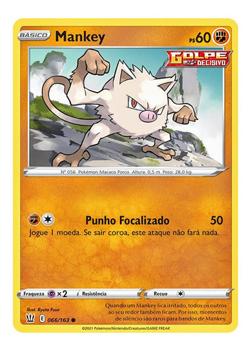 Kit Carta Pokémon Primeape E Mankey Estilos De Batalha
