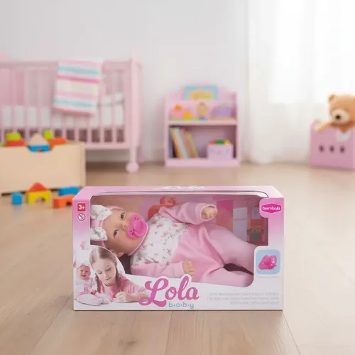 Boneca Bambola Lola Baby 855 35 cm de Plástico com Chupeta