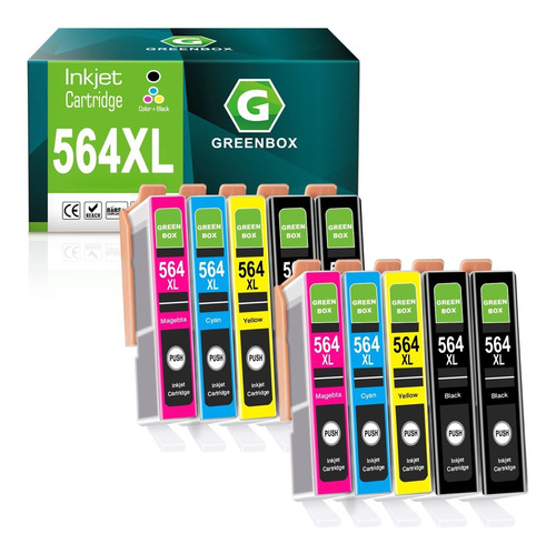 Greenbox Para Cartridge Replacement For Hp 564 Xl Used In