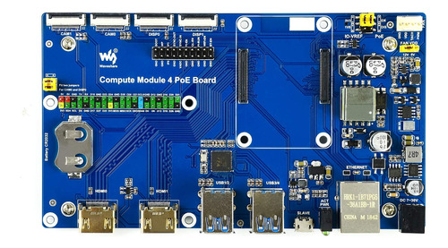 Waveshare Modulo De Calculo 4 Io Board Con Funcion Poe, Comp