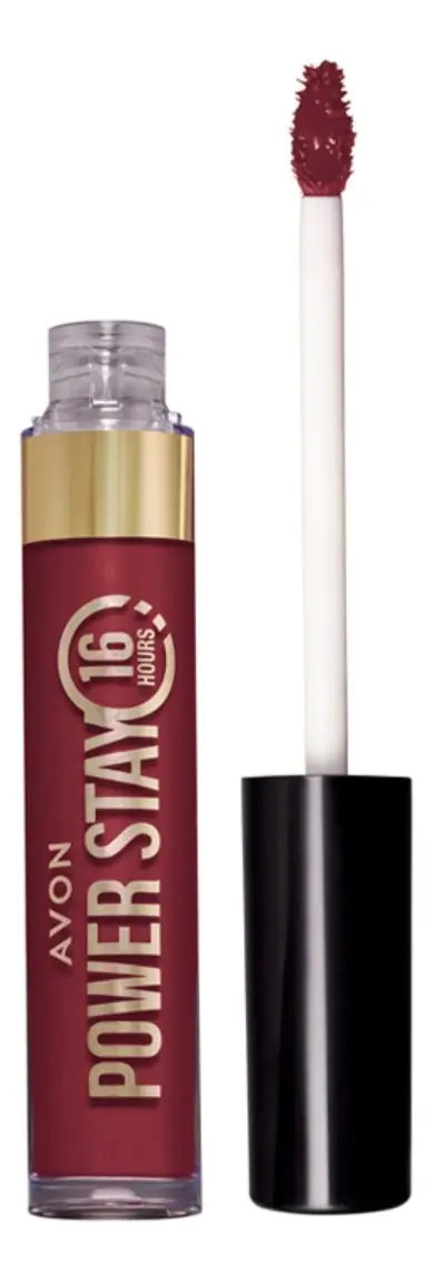 Avon Batom Líquido Power Stay 16h Duração Sua Cor Cor Marrom Rubi — miniatura 4