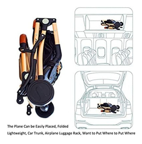 Imagen 10 de 10 de Paseador Coche Para Bebe Tipo Maleta En Aluminio