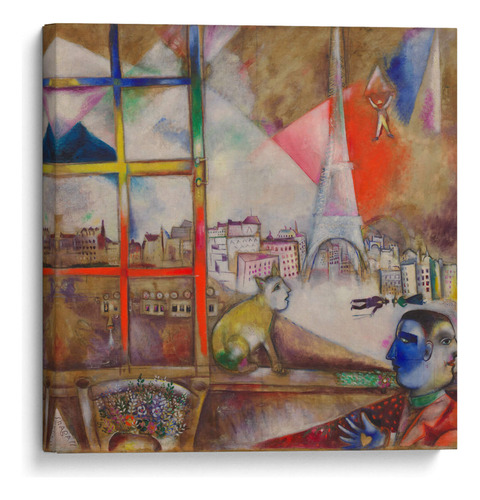 Canvas Lab Cuadro París A Través De La Ventana 40x40