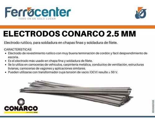 donante Dar permiso cálmese Electrodo 2.5 Mm Esab Conarco 13 A Punta Azul X 1 Kg