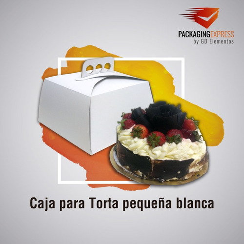 Cajas Para Tortas Chicas Tartas 21x21x11 Pack X 25 U