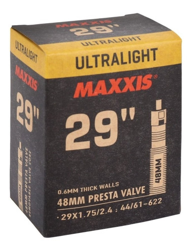 Câmara De Ar Maxxis Aro 29 Ultralight 48mm Removível 155g Tipo da válvula Presta