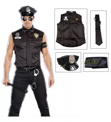Disfraz de Mujer Policía para hombre