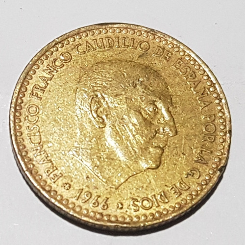 Moneda 1 Peseta Año 1966 España