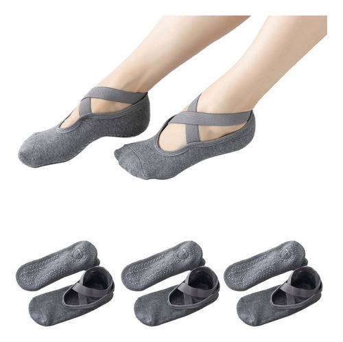 Calcetines Para Mujer, Ballet, Pilates, Con Agarre En Barra,