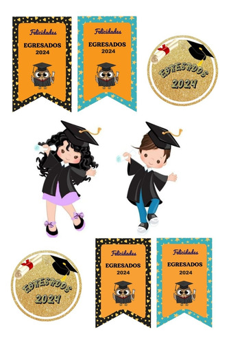 Kit Digital Para Imprimir Graduacion Recibida Egresados