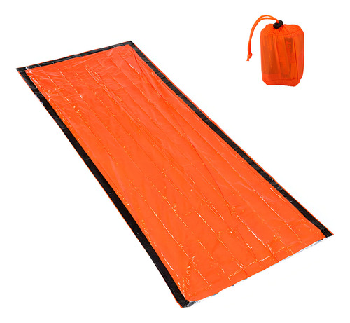 Saco De Dormir De Emergencia Portátil Ligero Para Exteriores Color Naranja