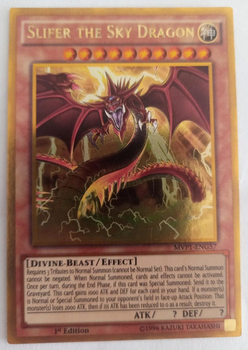 Slifer The Sky Dragon - Gold Rare Slifer El Dragón Del Cielo