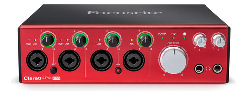 Interfaz de audio Focusrite Clarett USB 4Pre 100V/240V