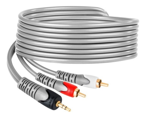 Cable Reforzado Plug 3.5mm A 2 Plug Rca 1.8m Teatro Steren
