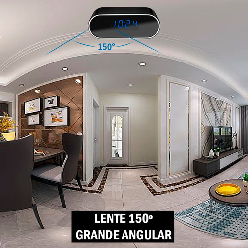 Relógio Espião Câmera De Vigilância Full Hd Sem Fio + 64gb