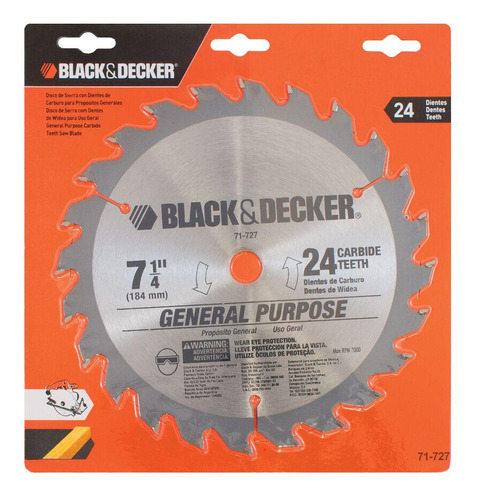 Disco Para Serra Circular 7.1/4 Pol. 71727 Black+decker