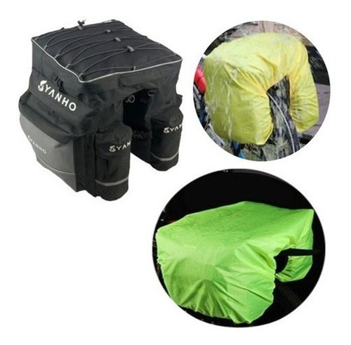Imagen 5 de 6 de Bolso Para Bicicleta Alforja 3 En 1 Mtb 43l Material Calidad
