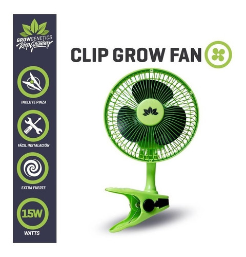 Ventilador Indoor Clip Grow Fan 15cm - Grow Genetics