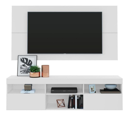 Rack Com Painel Tv Até 65 Multimóveis Flórida Fg3059 Branco