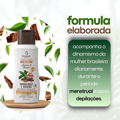 3 Sabonete Intimo Feminino Barbatimão-aroeira Ph24h