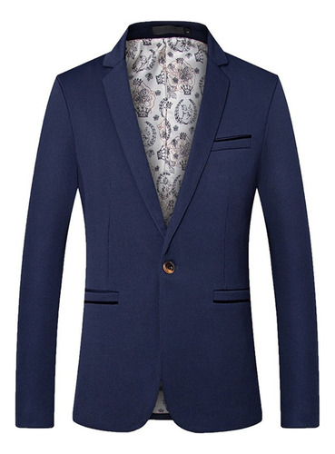 Saco Blazer Embroidered Caballero Slim Fit Premium Con Forro