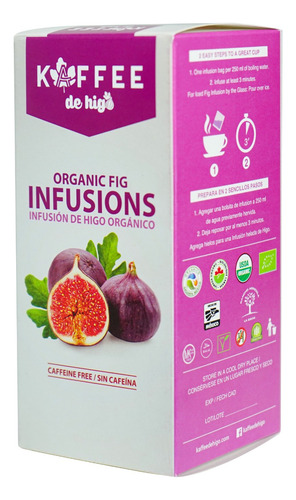 Caja Kaffee De Higo Natural Con 20 Sobres Sin Cafeína