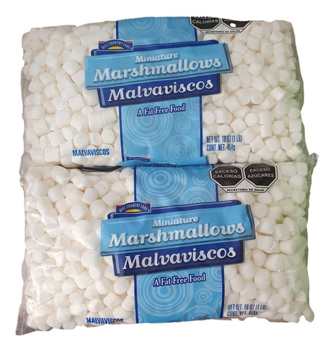 2pz Marshmallows Mini Malvaviscos Blancos 454gr Hcf
