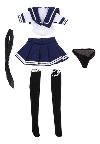 Uniforme Jk Azul Blanco A Escala 1/6 Para Phicen Hot Toys