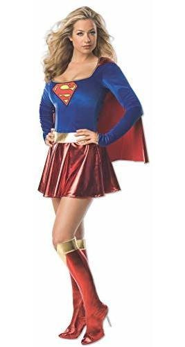 Secret Wishes Supergirl Costume, Rojo /azul, X - Pequeño