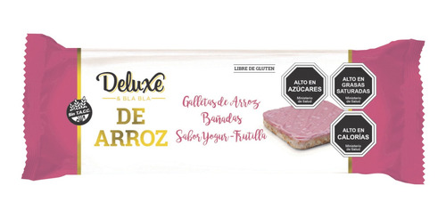 Galletas De Arroz Deluxe Cubierto Yogurt Frutilla 115 Grs