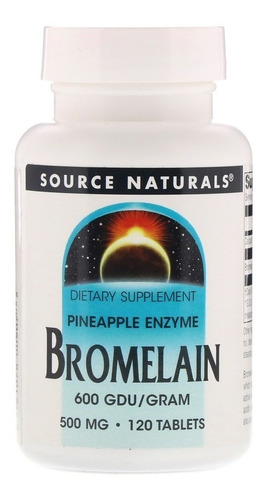 Bromelina (bromelain) 600 Gdu 500 Mg 120 Tabs Source Natural